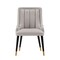 Manhattan Comfort Modern Eda Velvet and Leatherette Dining Chair